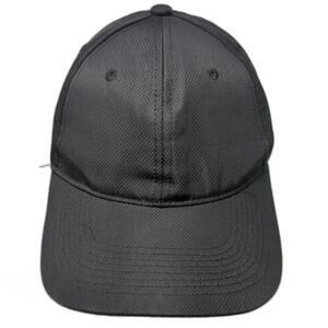 Happy Chef Baseball Cap Black One Size Polyester Ripstop Textured Strapback Hat